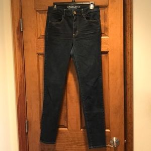 Dark Wash American Eagle Super Stretch Jeggings